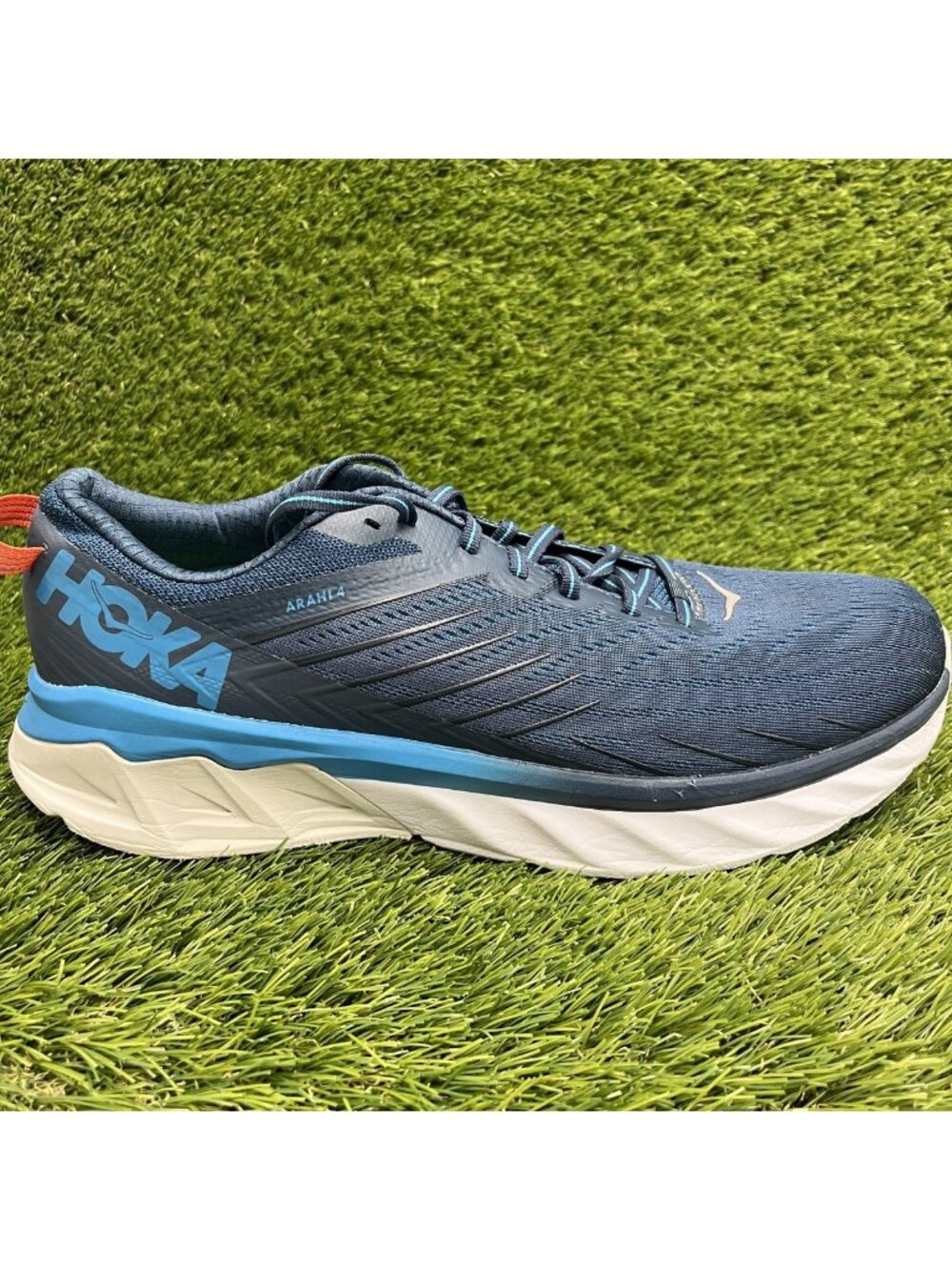 Hoka One One Arahi 4 Mens Size 12 Blue White Athletic Running Shoes Sneakers